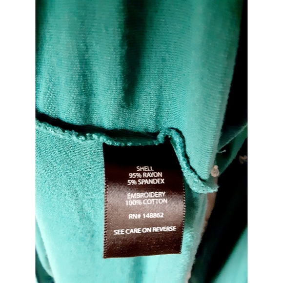 Torrid Green Embroidered Bell-Sleeve Tunic - Picture 13 of 16